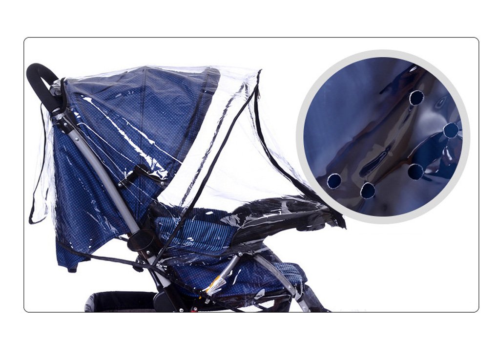 Housse De Pluie Universelle Pour Poussette Jumeaux - Protection 360° PVC Imperméable - 2 Tailles Disponibles