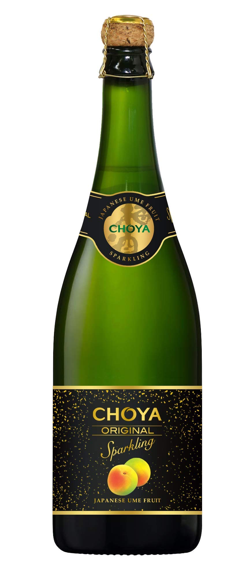 Choya Original Sparkling japanischer Pflaumenwein (Weinhaltiges Getränk, Ume Frucht, prickelnd, fruchtig, leicht süß, 5,5% vol.) 1er Pack (1 x 0,75 l)