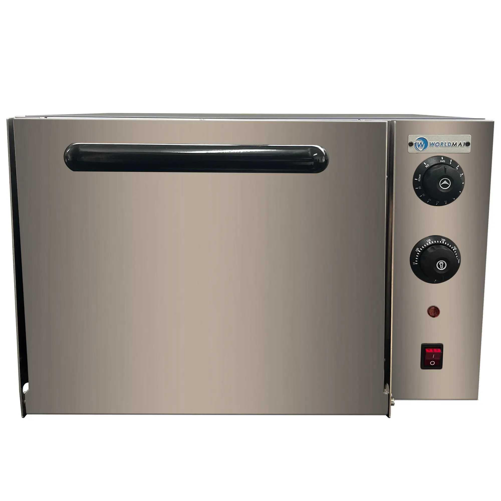 MBH – Horno para Pizzas Profesional WORLDMAI de 2 Pisos para Hostelería. Horno Eléctrico de Piedra Refractaria y Capacidad para 2 Pizzas de 33cm ideal para Bar, Restaurantes y Pizzerías.