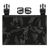 Aekvinks Tactical Gear Crye Precision Front Panel Hook and Loop Placard Platform With Buckle Tactical Vest Adaptive Accessory Plate Board 9.6 * 6.3'' MCBK