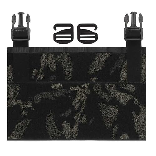 Aekvinks Tactical Gear Crye Precision Front Panel Hook and Loop Placard Platform With Buckle Tactical Vest Adaptive Accessory Plate Board 9.6 * 6.3'' MCBK