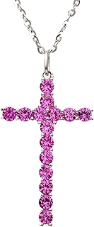 18K White/Yellow Gold Plated Silver Necklace With 0.80 TCW Lab Grown Emerald/Lab Grown Sapphire/0.90 TCW Black Moissanite, Necklace For Women, Gift For Her Jewelry For Women Comes With Gift Box