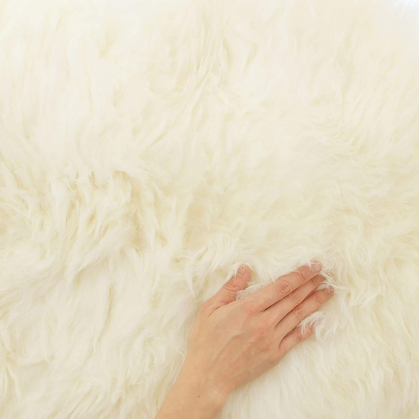 'Peau d'agneau "Nature Tapis Fourrure Véritable Fourrure Naturelle Peau de Mouton