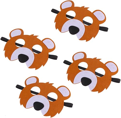 Miniatura 4 de Toyvian Máscaras de animales para niños, 12 unidades, máscaras de animales para niños, máscaras con forma de animal, accesorios de rendimiento para