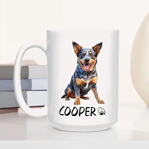 Miniatura 124 de Taza de café negra personalizada con nombre Chow Chow Chow de 11 onzas, taza de café blanca personalizada para perros Chow Chow, regalos para Chow