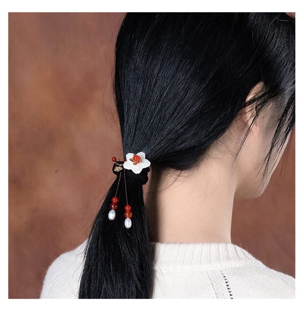 RUVOO Haargummi Scrunchies Haarschmuck Blume Haarring Platte Haarball Kopfband Haar Langlebiger Haarschmuck Haargummis Haarschmuck