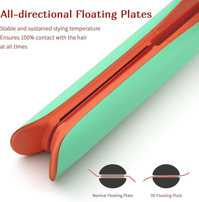 Plancha para cabello 2 en 1 con placas cerámicas flotantes miniatura 3