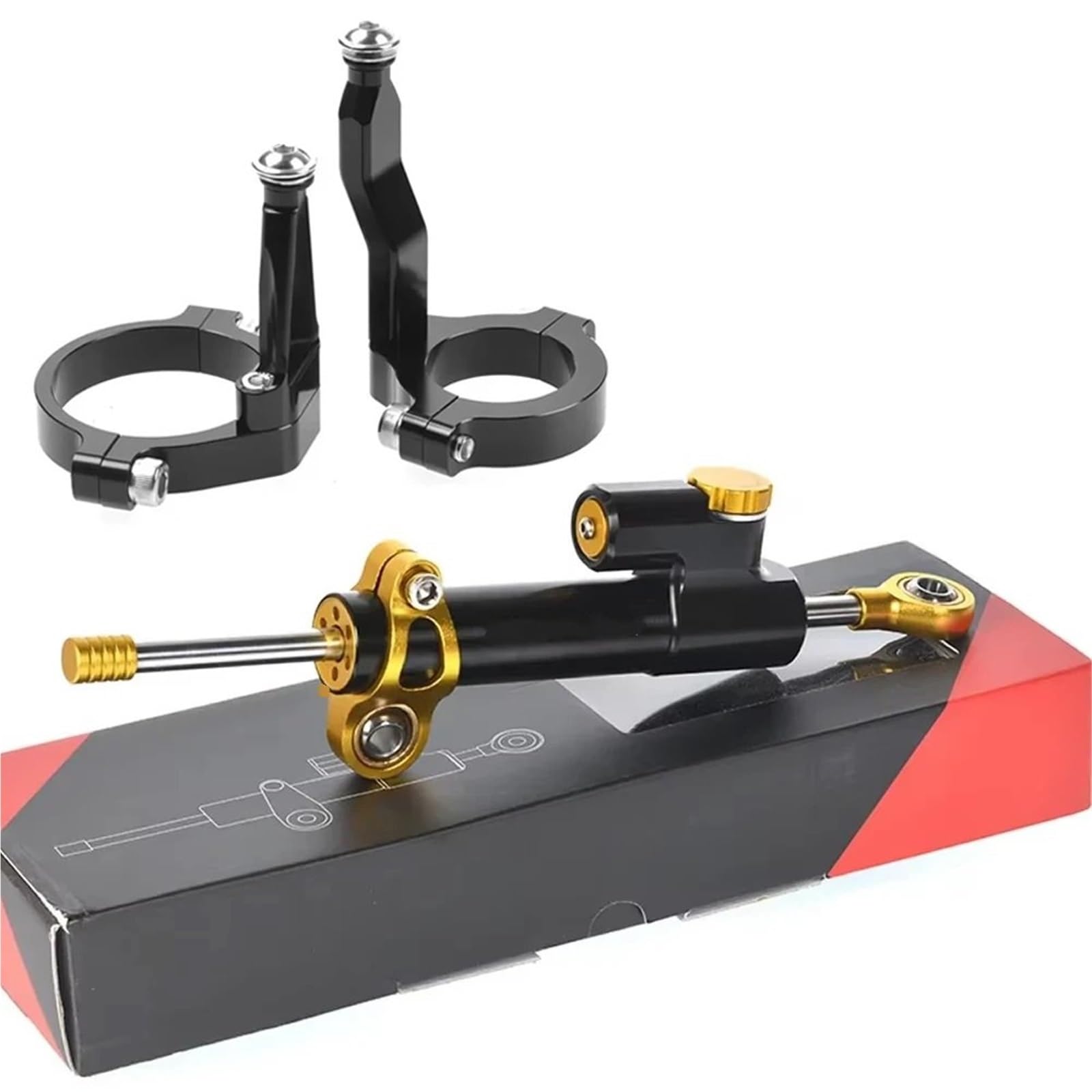 Akcesoria motocyklowe, wspornik stabilizatora, amortyzator skrętu, pasuje do Kawasaki ZX-4RR ZX4R 2023- Stabilizator Amortyzatora(Gray Gold)