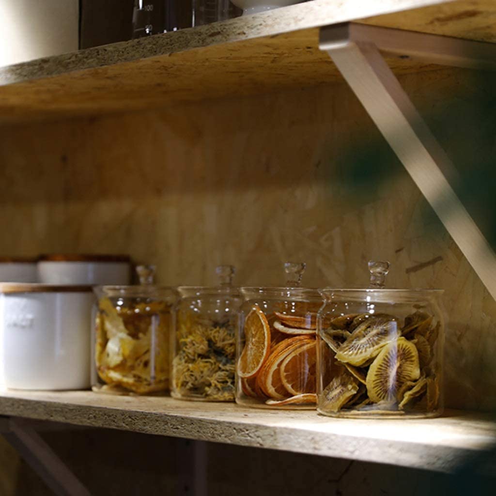 Barattolo di Vetro da Cucina Barattolo Trasparente con Coperchio ermetico Contenitore per Alimenti Distributore di Zucchero per caffè