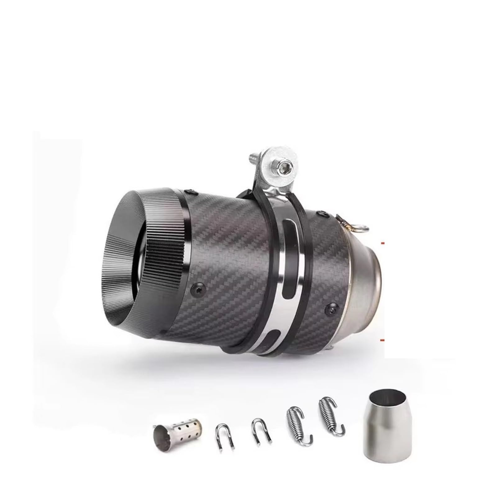 silencioso escape moto Para z900 Para R6 Para S1000RR Para S1000XR | Silenciador de escape de 51 mm, escape universal para motocicleta GP con pegatinas y fibra de carbono DB Killer(TypeA2)