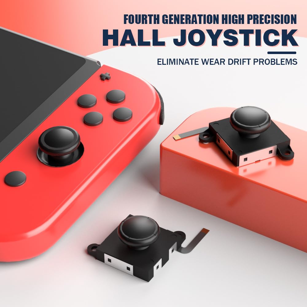 2x Joystick Hall Effect do Nintendo Switch Joy-Con – Bez Driftu, Wysoka Precyzja, Zamiennik Plug & Play | Kompatybilny z Switch, OLED i Switch Lite