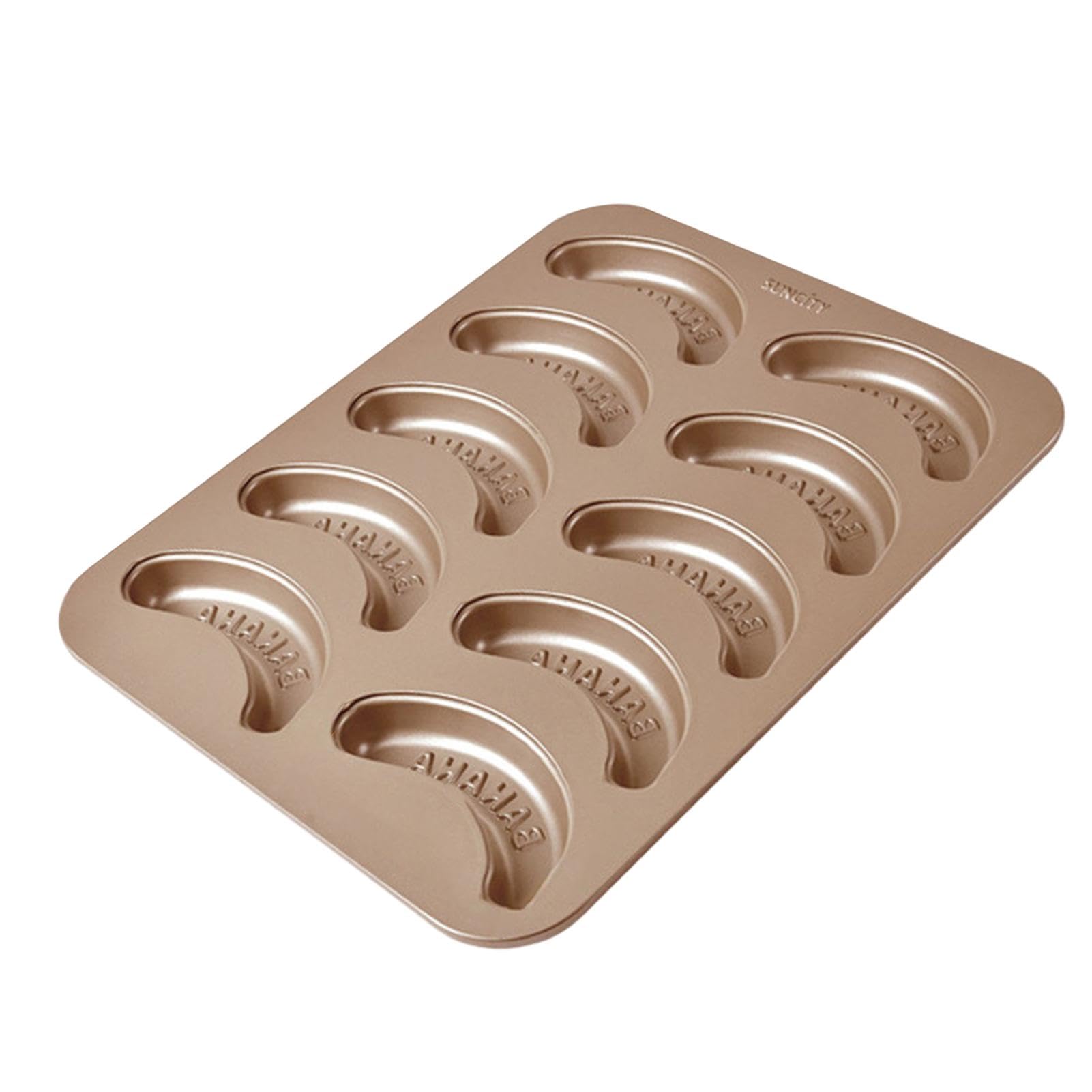 Molde para hornear (10 unidades, 10 unidades, diseño de plátano | para galletas, pudín, bread & Treats)