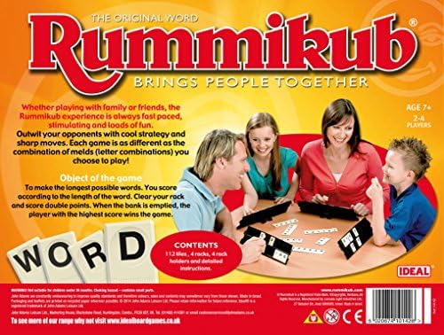 IDEAL | Rummikub Word game: Brings people together | Word Games | For 2-4 Players | Ages 7+