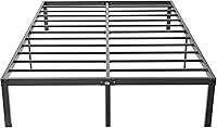 Vista 17 de VECELO - Marco de cama de plataforma de metal de 14 pulgadas, láminas de acero resistentes/Base de colchón de fácil montaje/No necesita somier
