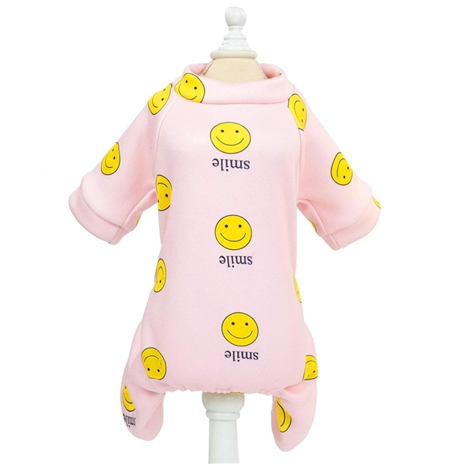 Vêtements d'hiver pour bouledogue français : combinaison coton rose