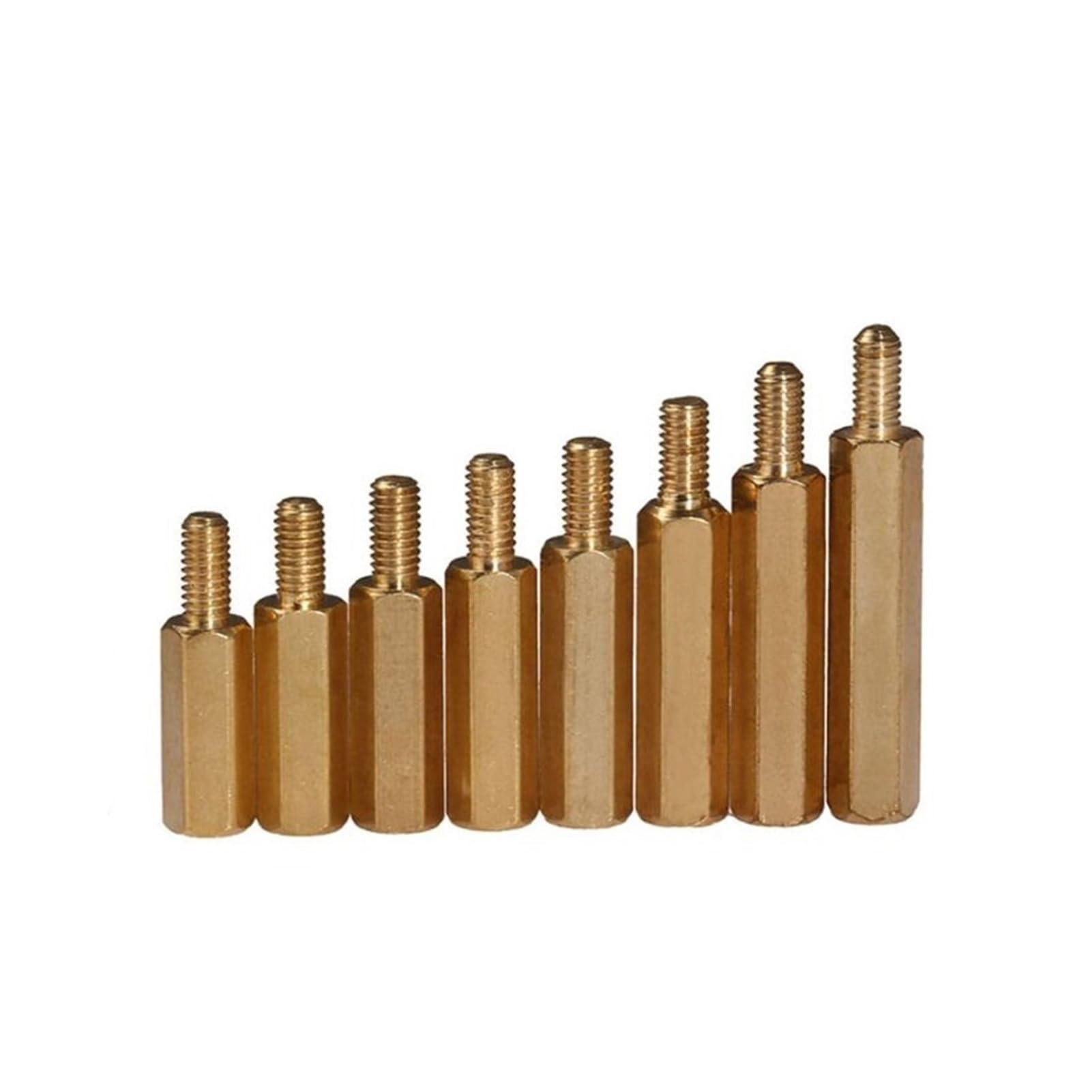WUUKEPSG Brass Spacer Pillars,Hex Brass Malee Standoff Board Stud/7Mm/M3 20Pcs