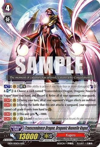 Cardfight!! Vanguard TCG - Trascendencia Dragón Dragónico Nouvelle Vague (EB09001EN) - Paquete de refuerzo extra 9 Progresión del Dragón Divino