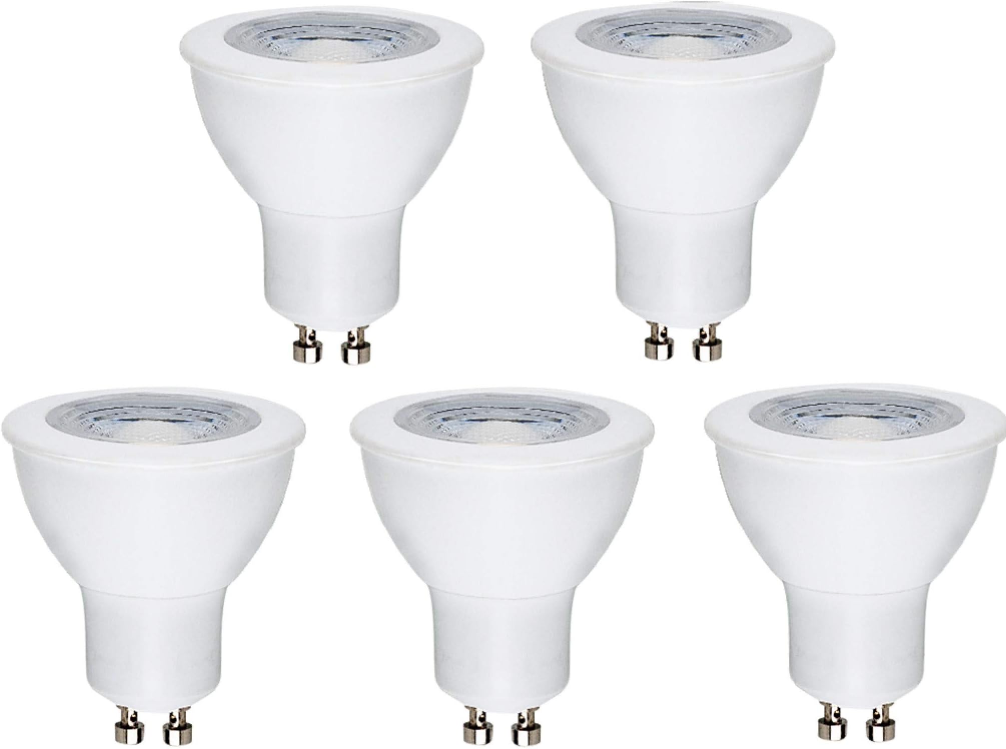 CBConcept UL-Listed GU10 LED Light Bulbs, 5-Pack, 6 Watt, 550 Lumen, Warm White 3000K, 50W Halogen Equivalent, 36°Beam Angle, 120 Volt,Not Dimmable,Recessed/Track Lighting | Designed in San Francisco