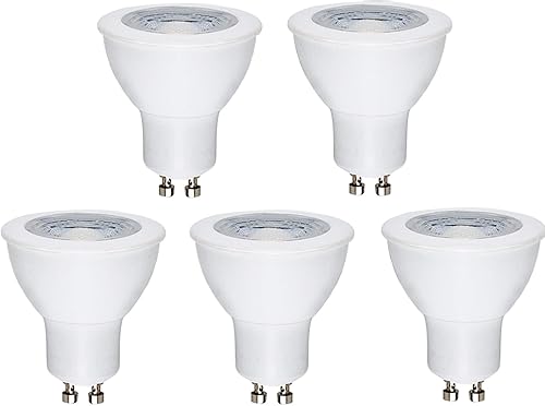 Bombillas LED GU10 con certificación UL, paquete de 5, 6 vatios, 550 lúmenes, blanco cálido 3000K, equivalente a halógeno de 50 W, ángulo de haz de