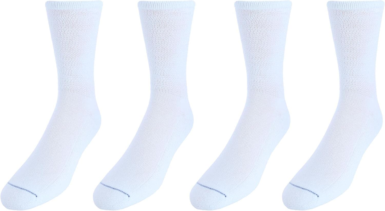 Dr. Scholl's Men's Big and Tall Diabetic & Circulatory Crew Work Socks (4 Pairs) - Image 2