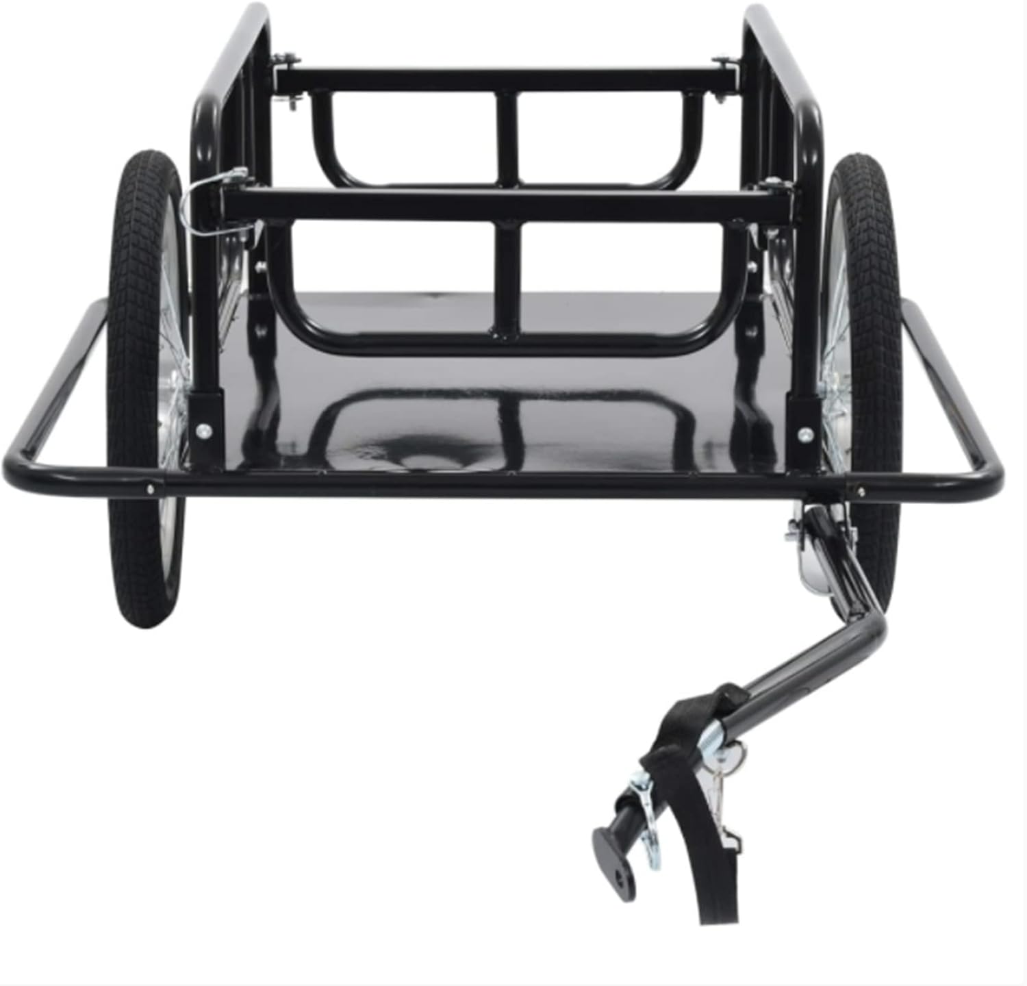 KEEBON Two Wheeled Cargo Cart Bike Cargo Trailer, Black Image