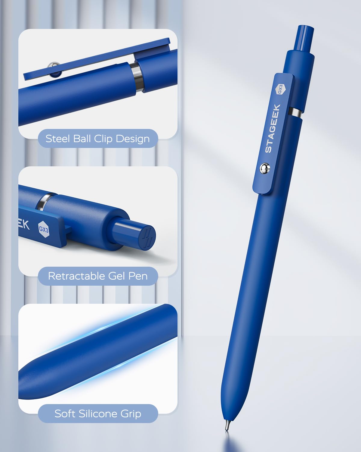 筆記具 YAGA. Amazon | STAGEEK ゲルインクボールペン0.7mm 6本セット 替芯3本付き