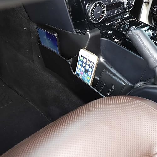 Miniatura 6 de TINKI Caja de almacenamiento de posición de freno de mano con control central para automóvil, bandeja organizadora compatible con Mercedes Benz