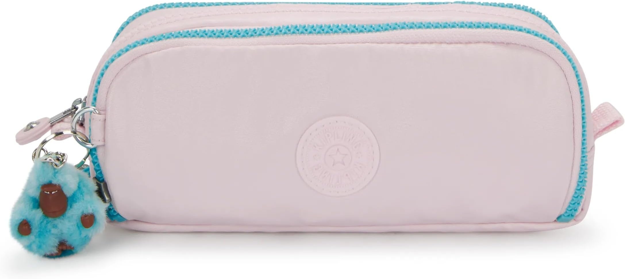 Kipling Gitroy メタリックペンシルケース シーピンクメット