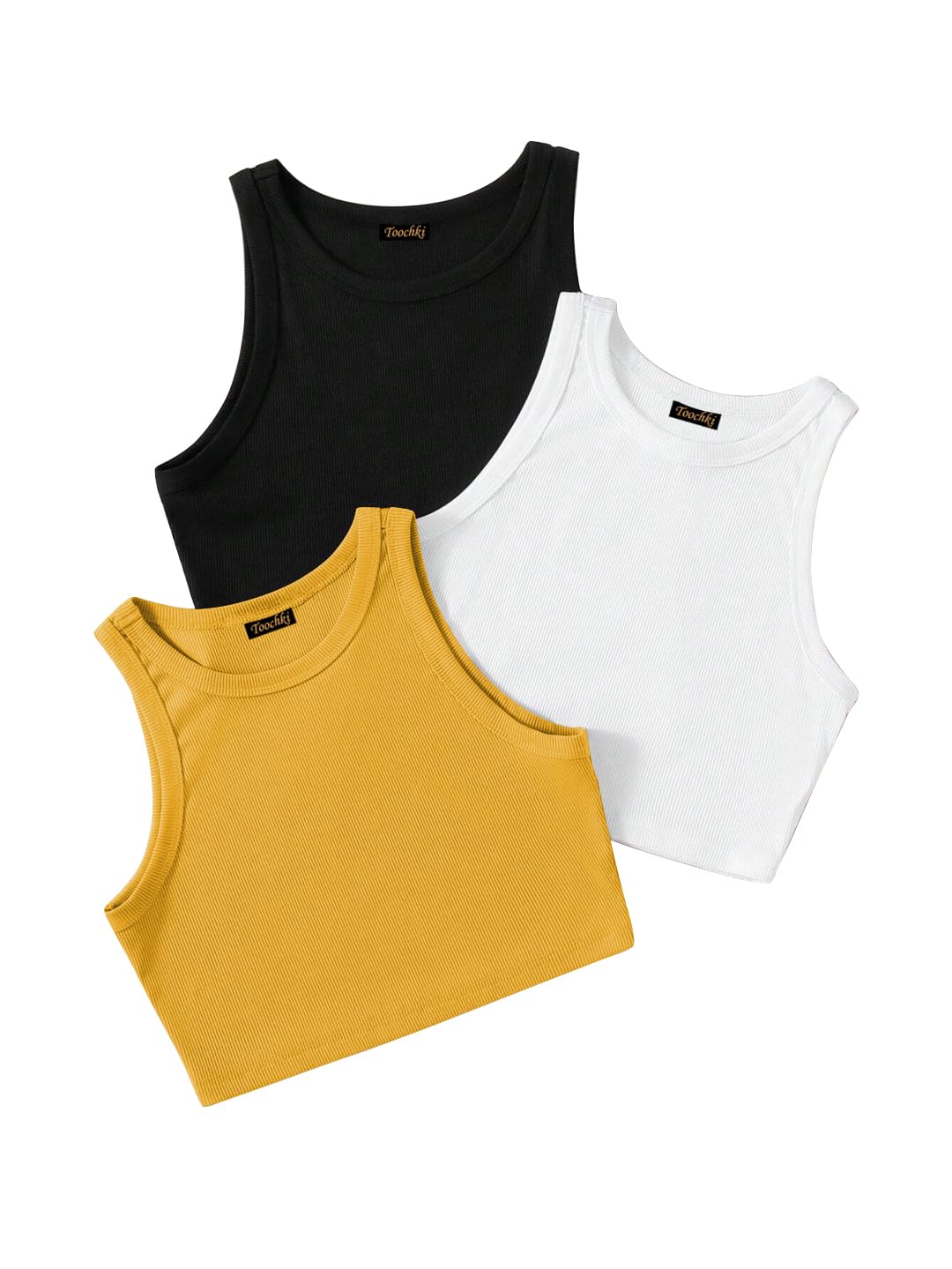 cicica Tops for Woman | Spandex Top | Crop | Short | Western | for Jeans | Sleeveless | Stretchable | Pack of Three-picture-32