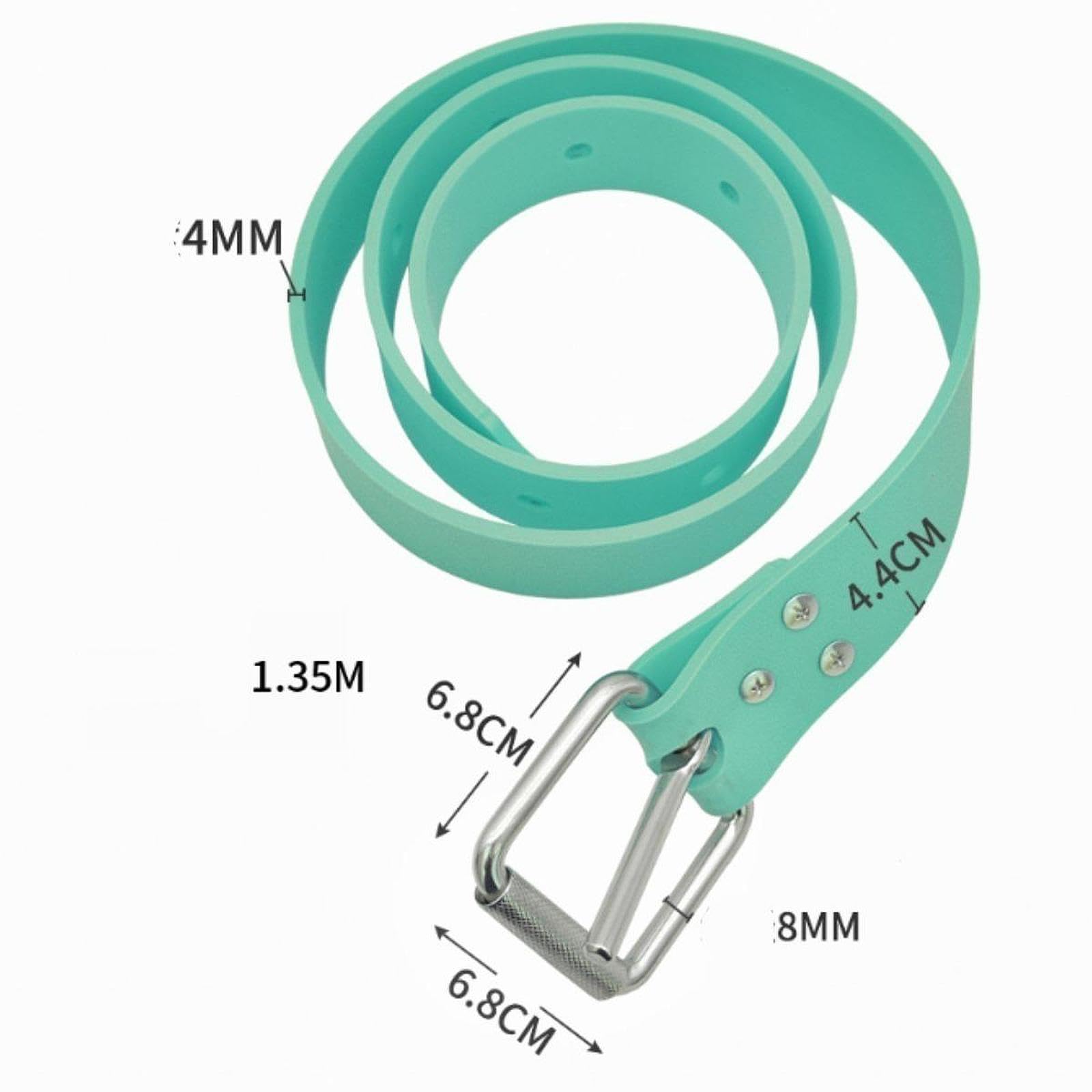 LOVIVER Ceinture de plombs de plongée réglable avec Boucle en Acier Inoxydable, 130 cm de Long, en Silicone, Portable, à dégagement Rapide, pour l'apnée