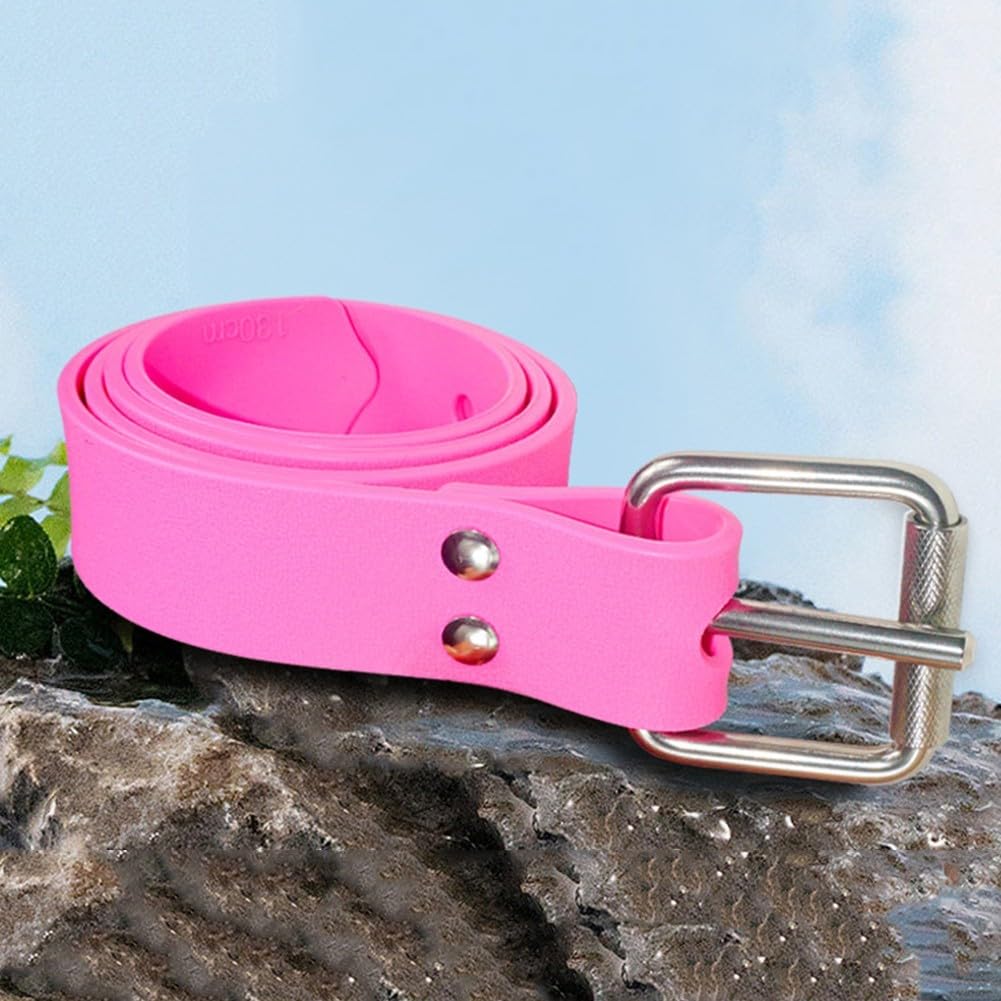 Cintura con pesi per immersioni libere, cintura per immersioni subacquee, cintura in silicone a sgancio rapido (bianco)