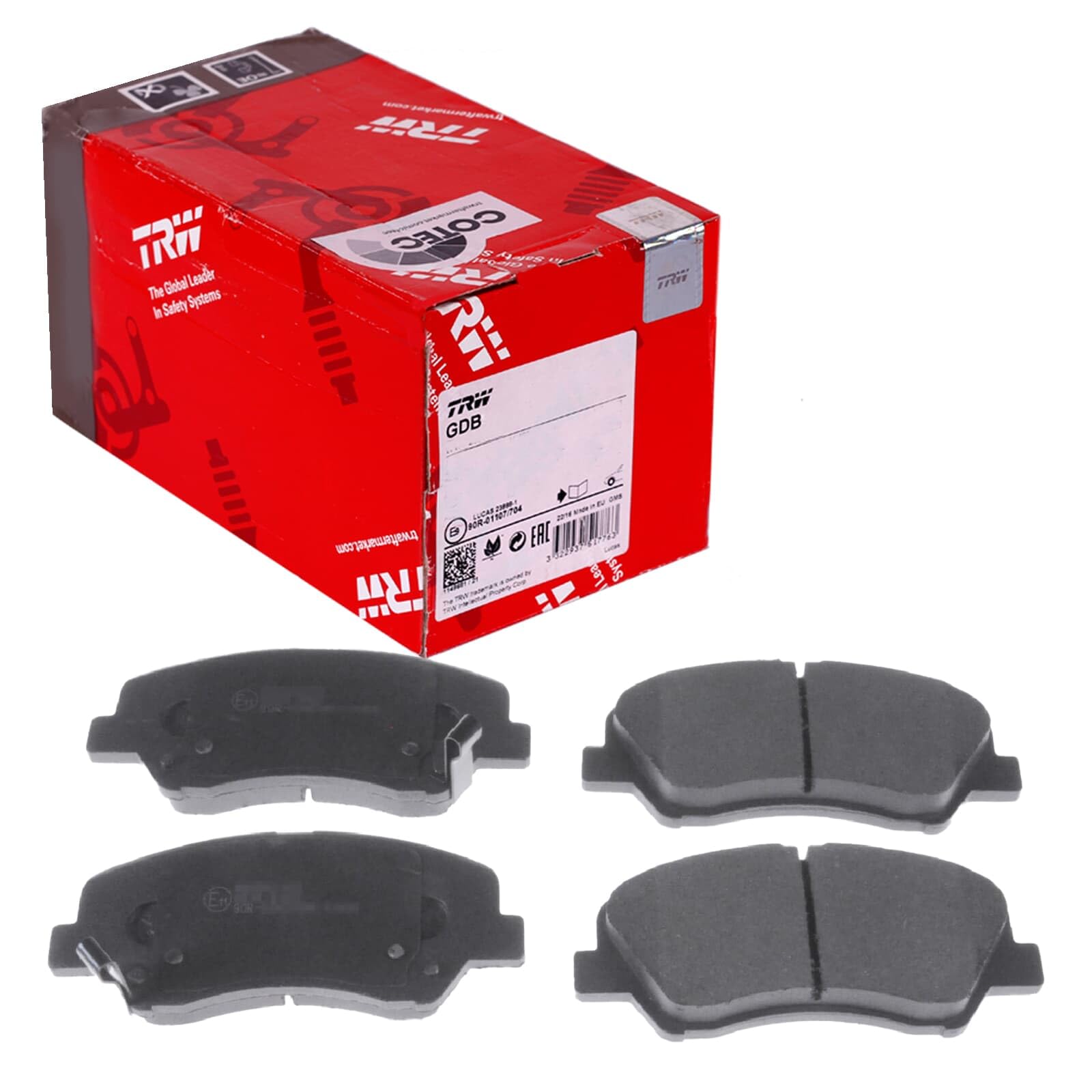 TRW Fren Balatası Ön Hyundai I20 1.2-1.4 14, 1.1-1.4 Crdı 14, I20 Coupe 1.2-1.4 15, 1.1 Crdı 15, 1.0 T-Gdi 16 GDB3630