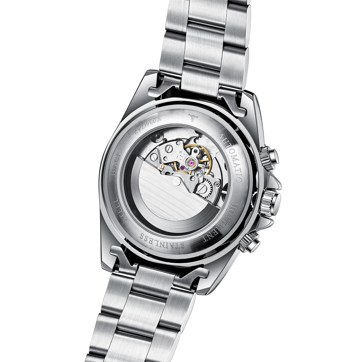 Alienwork IK Orologio Automatico Uomo Donna Classico Cinturino in Metallo