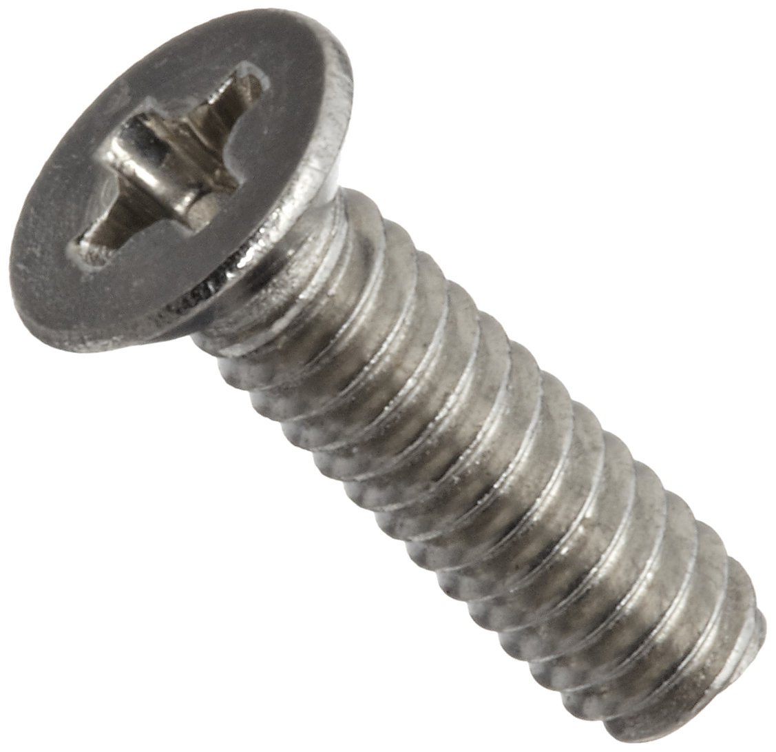 Small Parts 18-8 Stainless Steel Machine Screw, Plain Finish, Flat Head, Phillips Drive, Meets ASME B18.6.3, 5/16" Length, Fully Threaded, #2-56 UNC