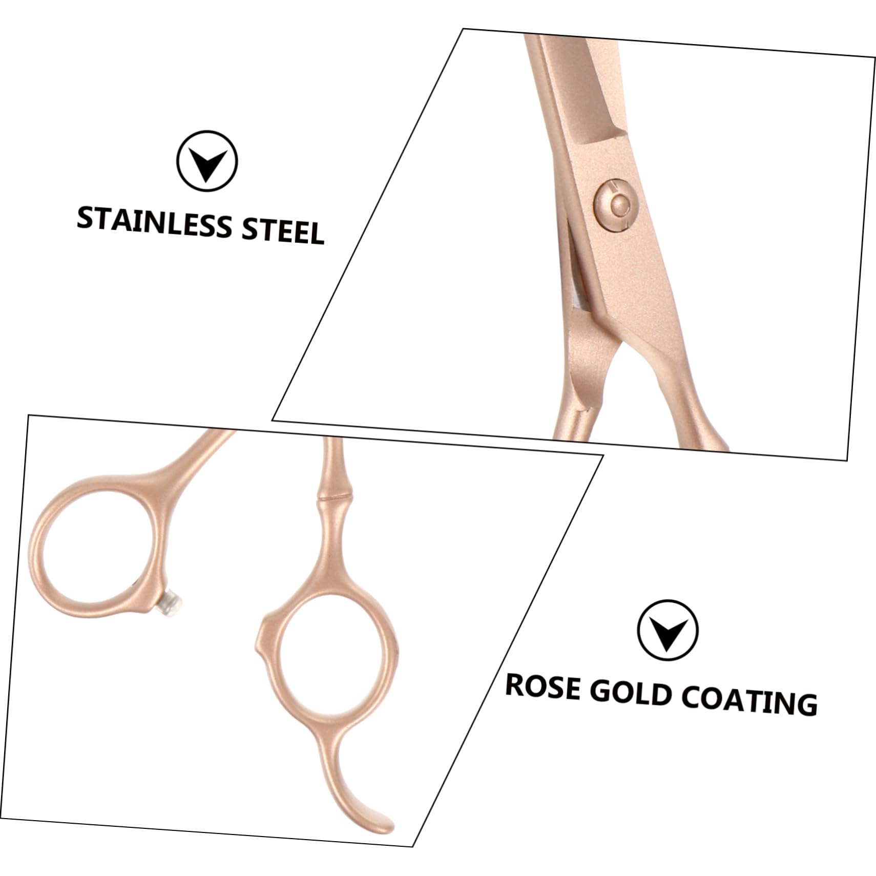Tijeras de Corte de Pelo 6 Pulgadas de Acero Inoxidable Dorado | Pack de 2 Piezas, Uso en Barbería y Hogar, Diseño Elegante para Recortar Distintos Peinados