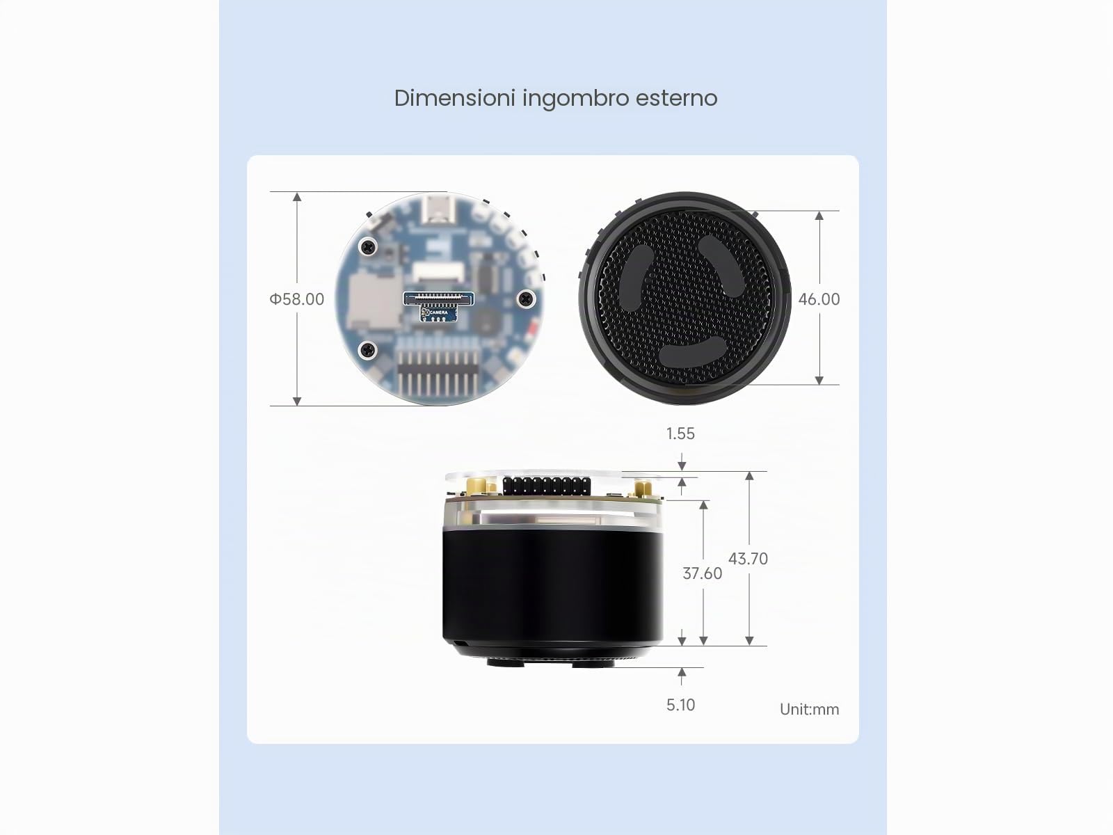 Waveshare ESP32-S3 AI Smart Speaker Development Board,Supports Noise Reduction And Echo Cancellation, Surround RGB Lighting,Supports AI Speech Interaction,Supports External LCD Displays And Cameras