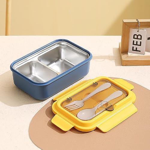Stainless Steel Insulated Lunch Box with Vacuum Seal Technology - Leak-Proof, Compact Design for All-Day Temperature Retention, Portable Meals for Adults, Commuters Use