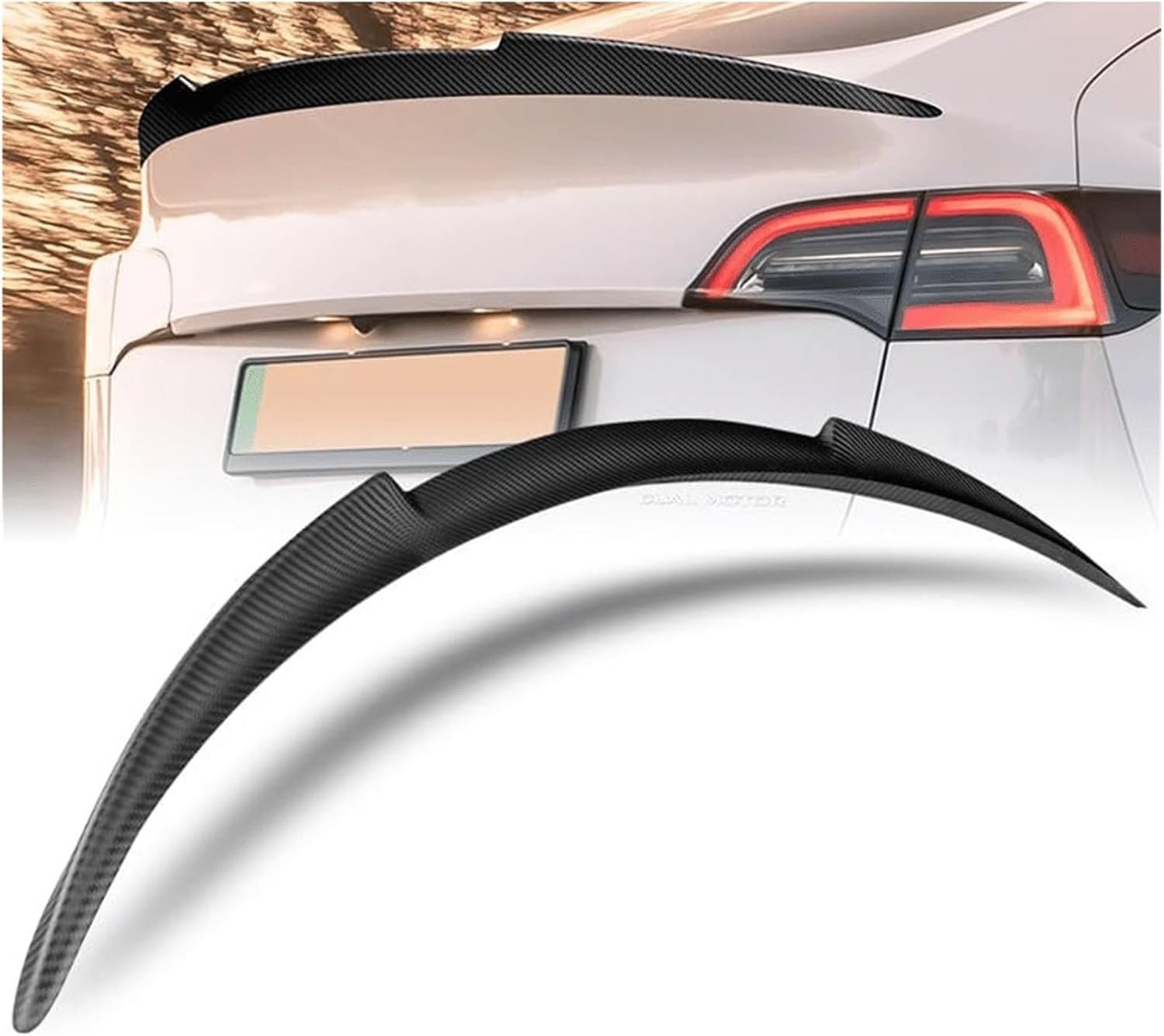 V-Style Trunk Lid Spoiler Wing Compatible For Tesla Model 3 Model Y 2017-2024 Highland Spoiler Wing Sport Cars Rear Spoiler Car Styling Kit(3 Bright BLACK 2017-2023)