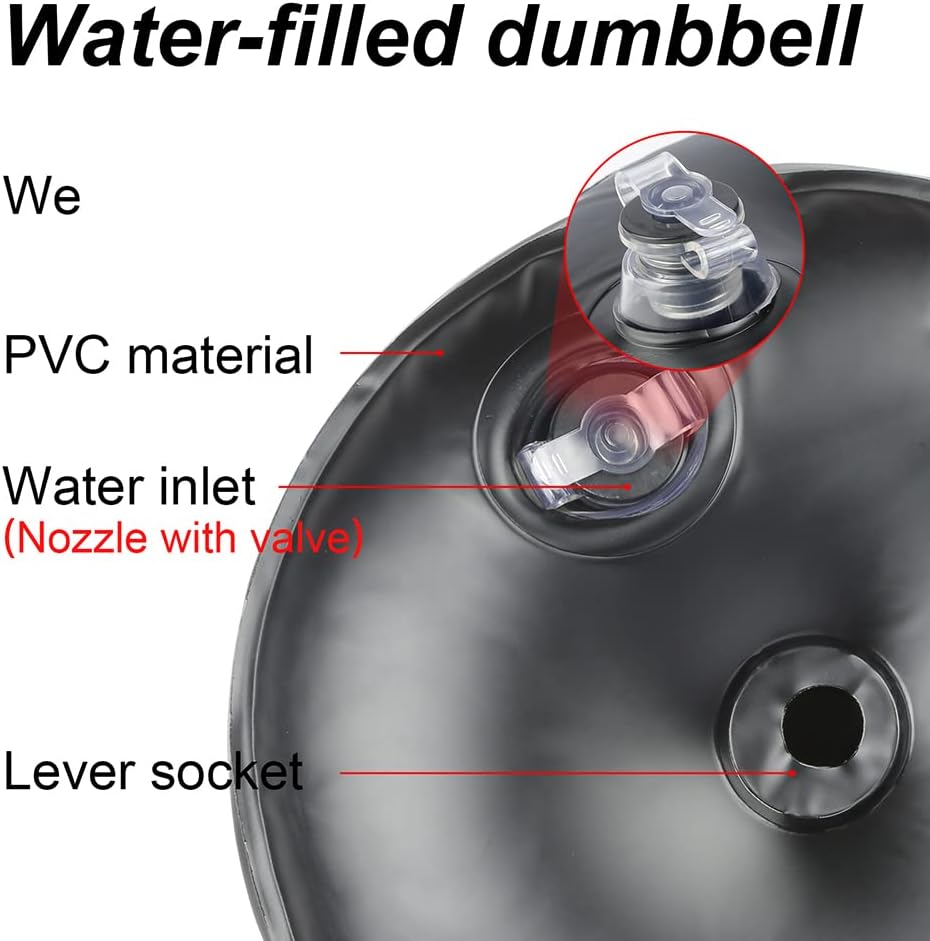 8kgスーツダンベル（2個セット）｜トレーニングマシンのレンタルとリースはジムクラウド（GYM CLOUD） の旅行用水で満たされたダンベルセットジムポータブル男性用調整可能女性腕筋力トレーニングホームフィットネス機器,Black 25kg