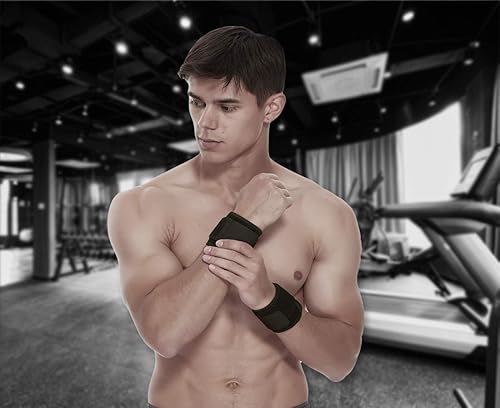 Miniatura 8 de Paquete de 2 muñequeras ajustables para levantamiento de pesas tendinitis artritis del túnel carpiano muñequeras alivio del dolor de muñeca