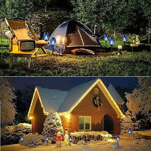 Solar Lights Outdoor Garden, 8 Pack Solar Flame Lights LED Warm Flickering Flames Waterproof Solar Torch Lights Garden Ornaments Landscape Lighting Auto On/Off for Pathway Yard Patio Decoration (Warm) - Image 6