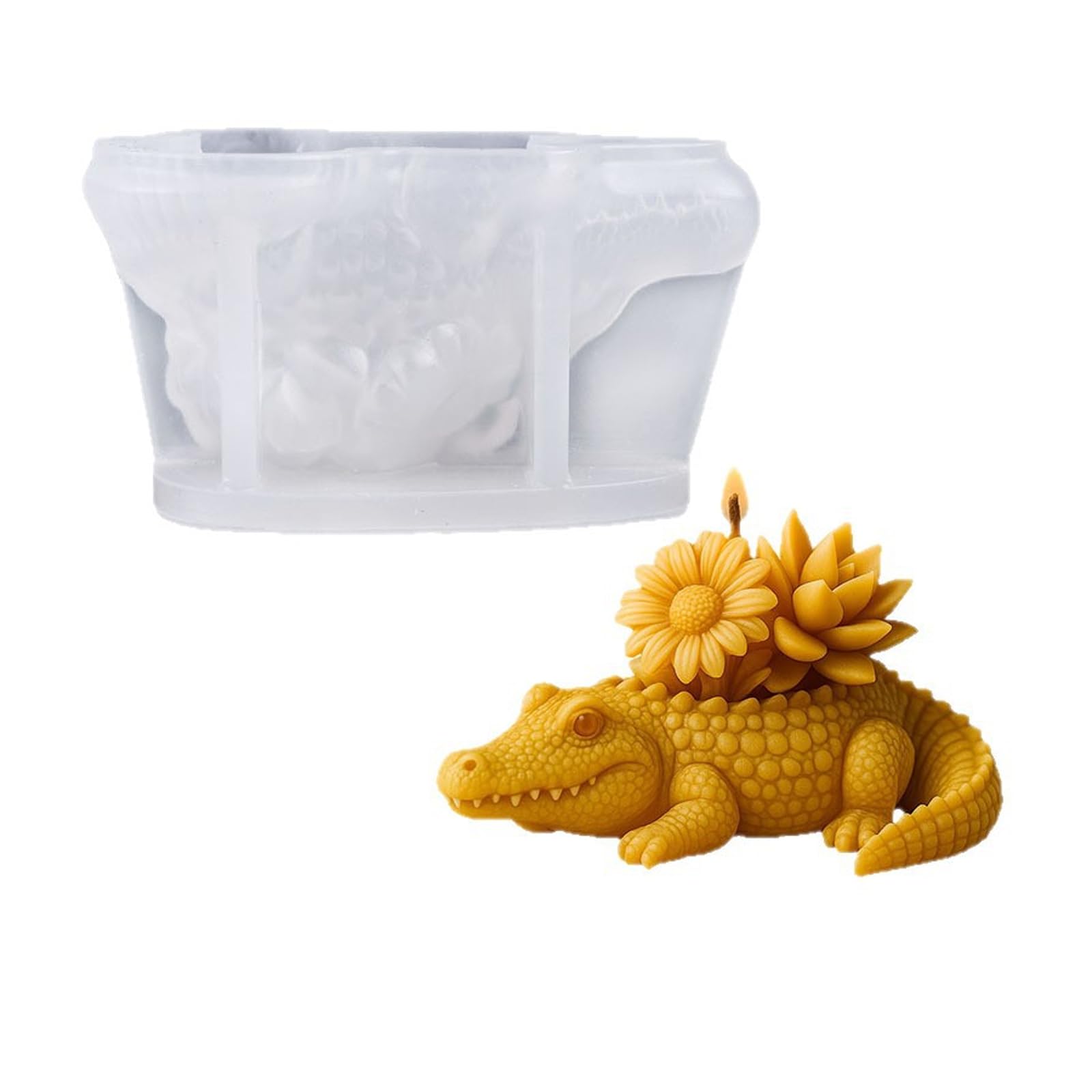 MIDOKSTUA 3D Animal Silicone for Resin Casting, and Soap Craft Elastomer Candledwax Cast for Waxlights