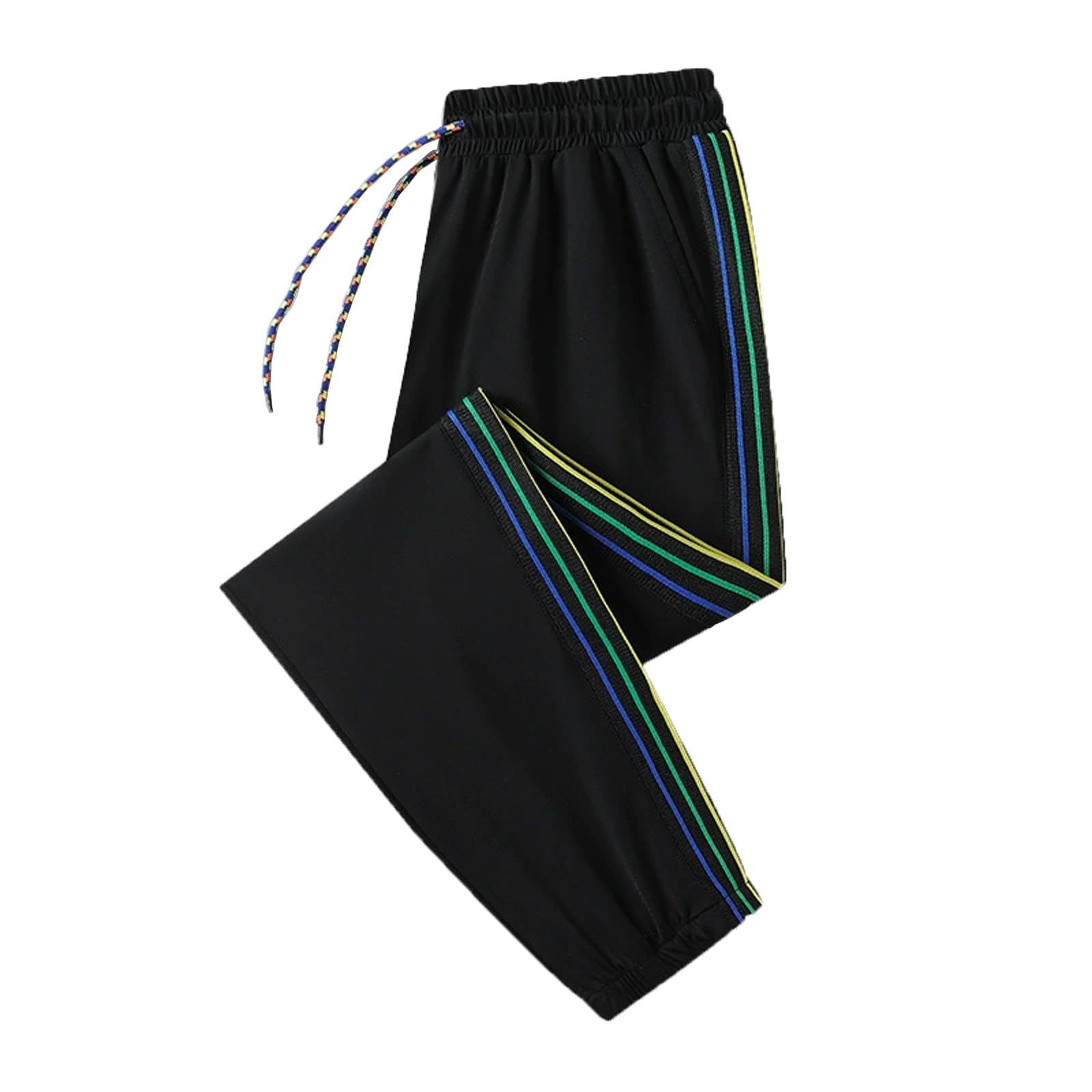 Women's Two Tone Sweatpants - Loose Fit Casual Joggers With Drawstring Waist For Workout & Lounge