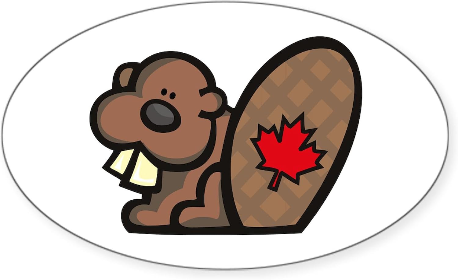 CafePress Canada Beaver Oval Sticker Oval Bumper Sticker Car Decal
