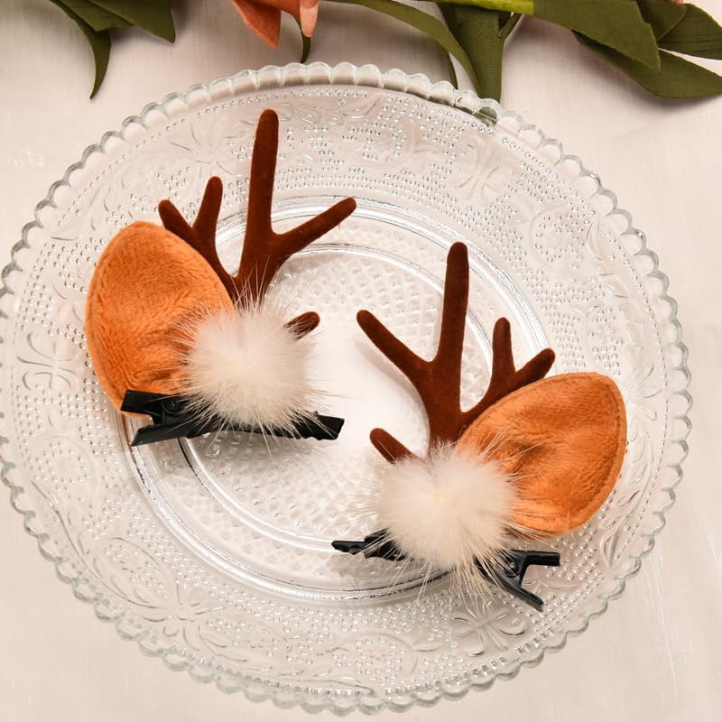 Pinzas de Pelo con Astas de Reno para Navidad miniatura 4