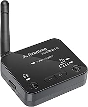 Avantree Audistream Bluetooth 5.2 Transmitter for Watching TV with LCD Screen, Universal Compatibility and Extended Range, Bluetooth Adapter for TV and Wireless Headphones