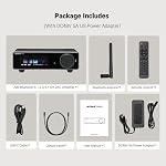 AIYIMA A80 Bluetooth Amplifier DAC Stereo HiFi Home Audio Receiver with PFFB 2.0 Channel Hi-Res Class D Power Amp with PC-USB Coaxial Optical TRS RCA Input