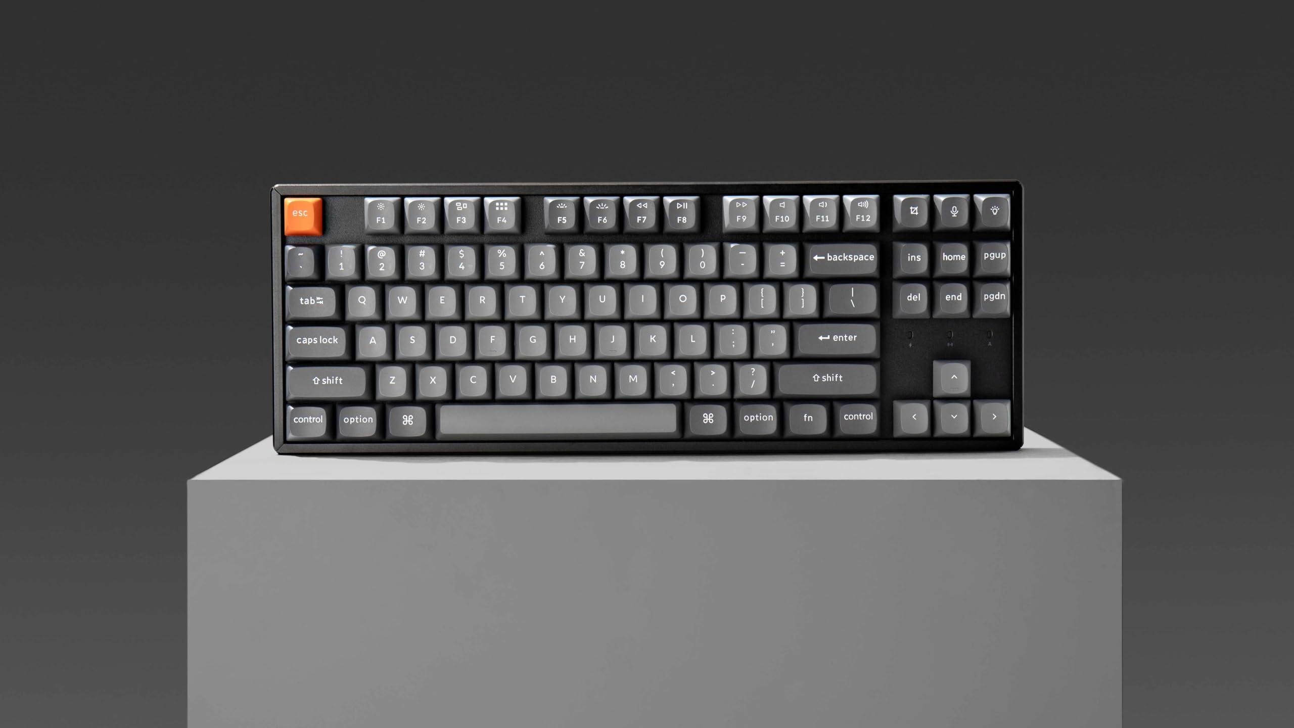 Keychron K8 MAX Tastiera meccanica wireless, 2,4 GHz/Bluetooth/USB-C, LED bianco, QMK/VIA, Macro programmabili, PBT Keycaps, Per Mac Windows, Super Red Switch