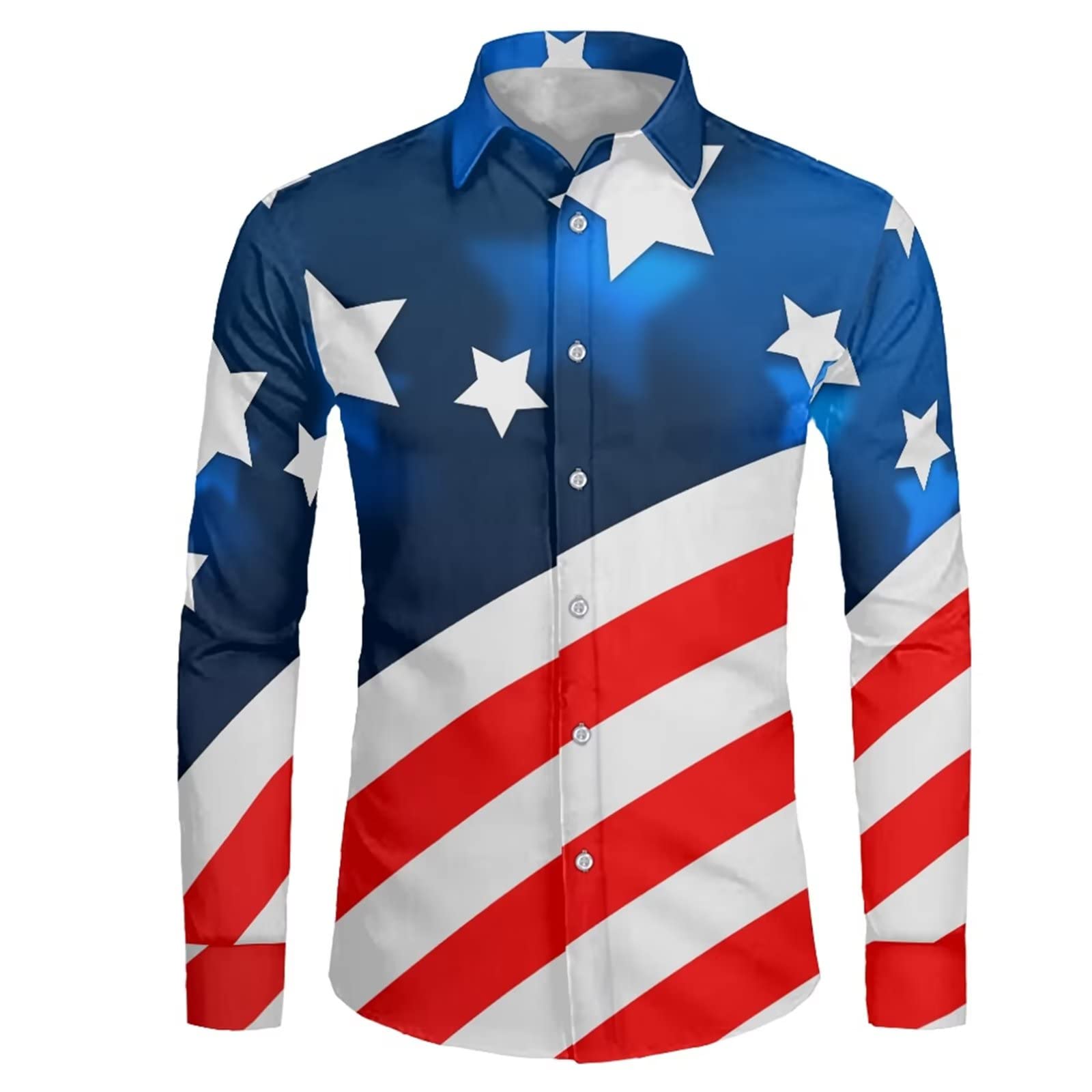 Biyejit Men's Casual Long Sleeve Dress Shirt Wrinkle-Free Regular Fit Formal Business Button Down Shirts XS-6XL