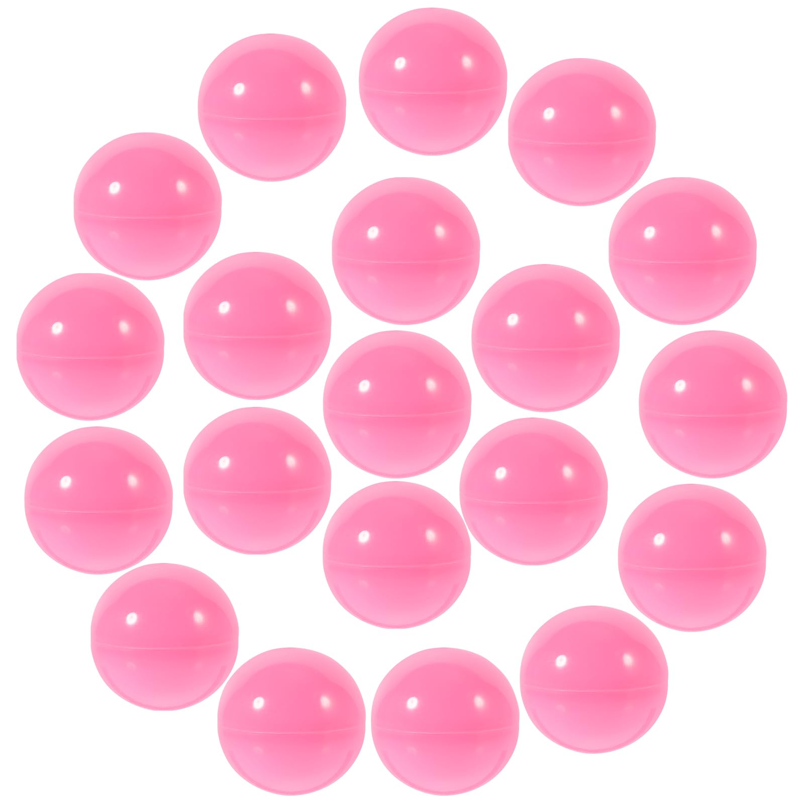 Kichvoe 50pcs Mini Ball Plastic Raffle Balls Empty Bingo Ball Openable Capsules Vending Machine Containers Sphere Game Balls for Surprise Party Favor Prize 4cm Pink